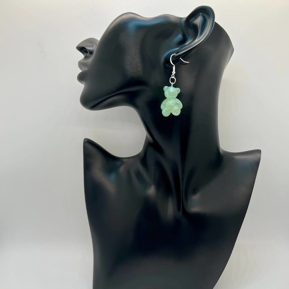 Gummy Bear Earrings - Baby Shower Earrings - Gender Reveal Earrings - Teddy Bear - Picture 8 of 10